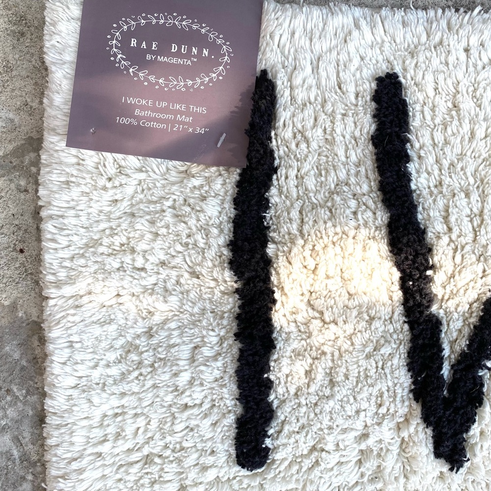 Rae Dunn I Woke Up Like This Cotton Bath Mat - Picture 4 of 6